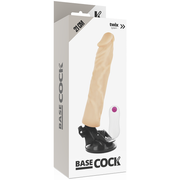 BASECOCK - REALISTISCHER VIBRATOR MIT FERNBEDIENUNG SCHWARZ 21 CM -O- 4 CM BASECOCK