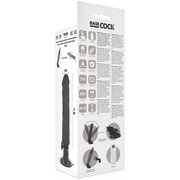 BASECOCK - REALISTISCHER VIBRATOR MIT FERNBEDIENUNG SCHWARZ 21 CM -O- 4 CM BASECOCK