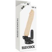 BASECOCK - REALISTISCHER VIBRATOR MIT FERNBEDIENUNG SCHWARZ 20 CM -O- 4 CM BASECOCK