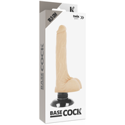 BASECOCK - REALISTISCHER VIBRATOR 2-1 SCHWARZ 18.5 CM -O- 4 CM BASECOCK