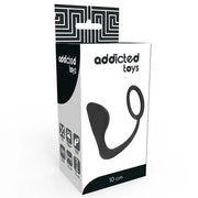 ADDICTED TOYS - ANALPLUG MIT SCHWARZEM PENISRING - ENGEFREUNDE.COM
