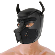 DARKNESS - NEOPREN-HUNDEMASKE MIT ABNEHMBARER MAULE L - ENGEFREUNDE.COM
