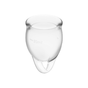 SATISFYER - FEEL CONFIDENT MENSTRUAL CUP CLEAR 15 + 20 ML SATISFYER MENSTRUAL CUPS