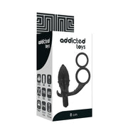 ADDICTED TOYS - ANALPLUG MIT DOPPELTEM SCHWARZEN RING - ENGEFREUNDE.COM