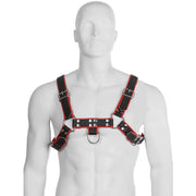 LEATHER BODY - KETTENHARNESS III SCHWARZ/ROT LEATHER BODY