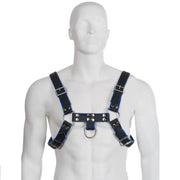 LEATHER BODY - BLAU-SCHWARZ LEDERGESCHIRR BRUST BULLDOG LEATHER BODY