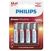 PHILIPS - POWER ALKALINE BATTERIE AA LR6 BLISTER * 4 PHILLIPS