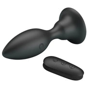 MR PLAY - ANALSTECKER MIT VIBRATION, SCHWARZE FERNBEDIENUNG - ENGEFREUNDE.COM