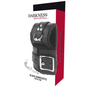 DARKNESS - SCHWARZ GEFÜTTERTE BDSM-HANDSCHELLEN DARKNESS BONDAGE