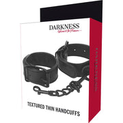 DARKNESS - BREITE, DÜNNE TEXTURIERTE HANDSCHELLEN DARKNESS BONDAGE