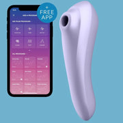 SATISFYER - DUAL PLEASURE AIR PULSE VIBRATOR MAUVE SATISFYER CONNECT