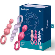 SATISFYER - ANALPLUGS SET 3 ST TRICOLOR SATISFYER PLUGS