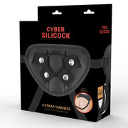 CYBER SILICOCK - STRAP-ON-GURT MIT 3 RINGEN GRATIS CYBER SILICOCK