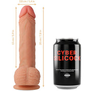 CYBER SILICOCK - STRAP-ON FREEMAN FLÜSSIGE SILIKON MIT 3 RINGEN GRATIS 20 CM -O- 3.8 CM CYBER SILICOCK