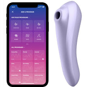 SATISFYER - DUAL PLEASURE AIR PULSE VIBRATOR MAUVE SATISFYER CONNECT