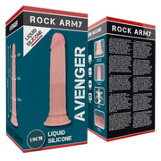 ROCKARMY - HARNESS + FLÜSSIGER SILIKONDILDO PREMIUM AVENGER 19 CM -O- 3.98 CM ROCK ARMY