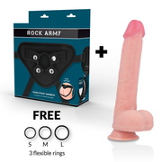 ROCKARMY - ARN S + FLÜSSIGER SILIKON DILDO PREMIUM KINGCOBRA 24 CM -O- 4.77 CM ROCK ARMY