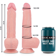 ROCKARMY - HARNESS + FLÜSSIGSILIKON VIBRATOR PREMIUM APACHE FERNBEDIENUNG 20.5 CM -O- 4.62 CM ROCK ARMY
