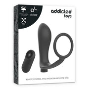ADDICTED TOYS - PENISRING MIT FERNBEDIENUNG ANALPLUG SCHWARZ WIEDERAUFLADBAR - ENGEFREUNDE.COM